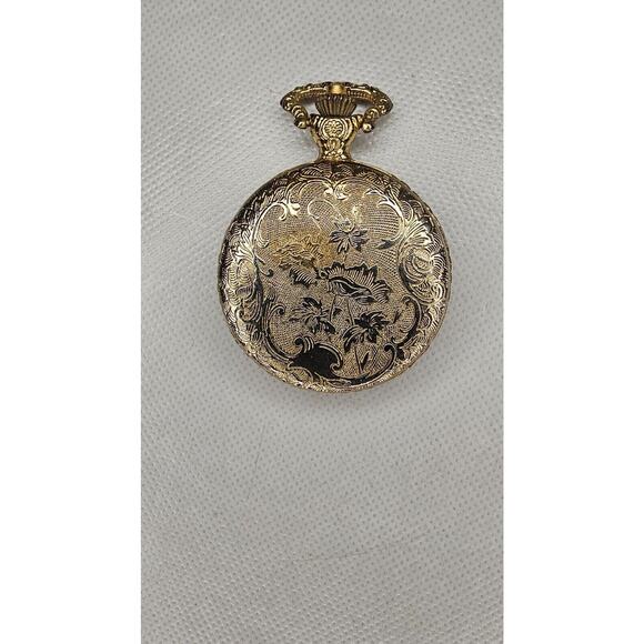 Working Windup Geneva Antimagnetic U.S.S. Constitution Pocket Watch